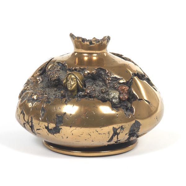 Appraisal: GIOVANNI SCHOEMAN SOUTH AFRICAN AMERICAN - x Metamorphic Vase Bronze