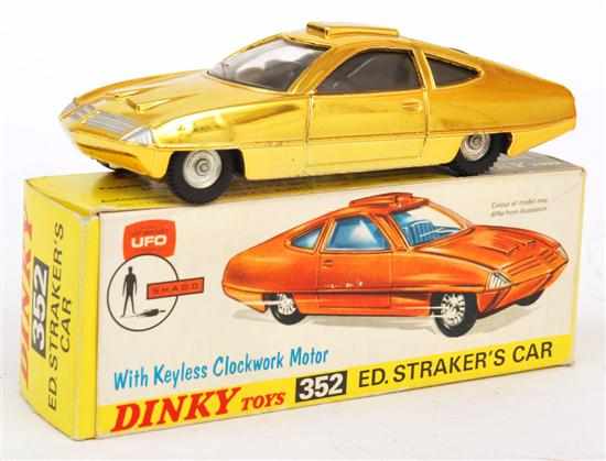 Appraisal: DINKY UFO ED STRAKER'S CAR gold plated finish silver engine