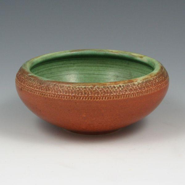 Appraisal: Rookwood Carved Mat Z-line bowl by Cecil Duell from Nice