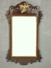 Appraisal: MIRROR - th C Chippendale wall mirror mahogany veneered top