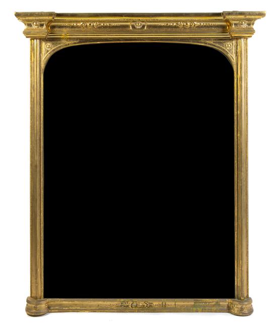 Appraisal: Sale Lot A Victorian Giltwood Overmantel Mirror the arched rectangular