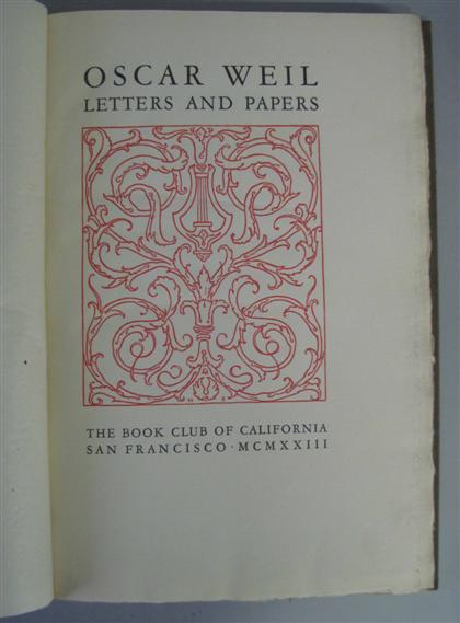 Appraisal: vols Book Club of California Works relating to California Coolbrith