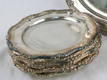 Appraisal: A SET OF NINE VICTORIAN CONTINENTAL SILVER SALVERS - in