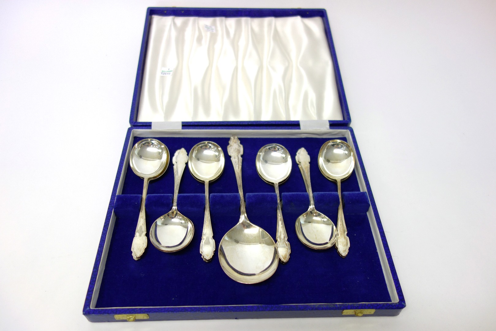 Appraisal: Twelve silver fruit spoons and a matching larger fruit serving