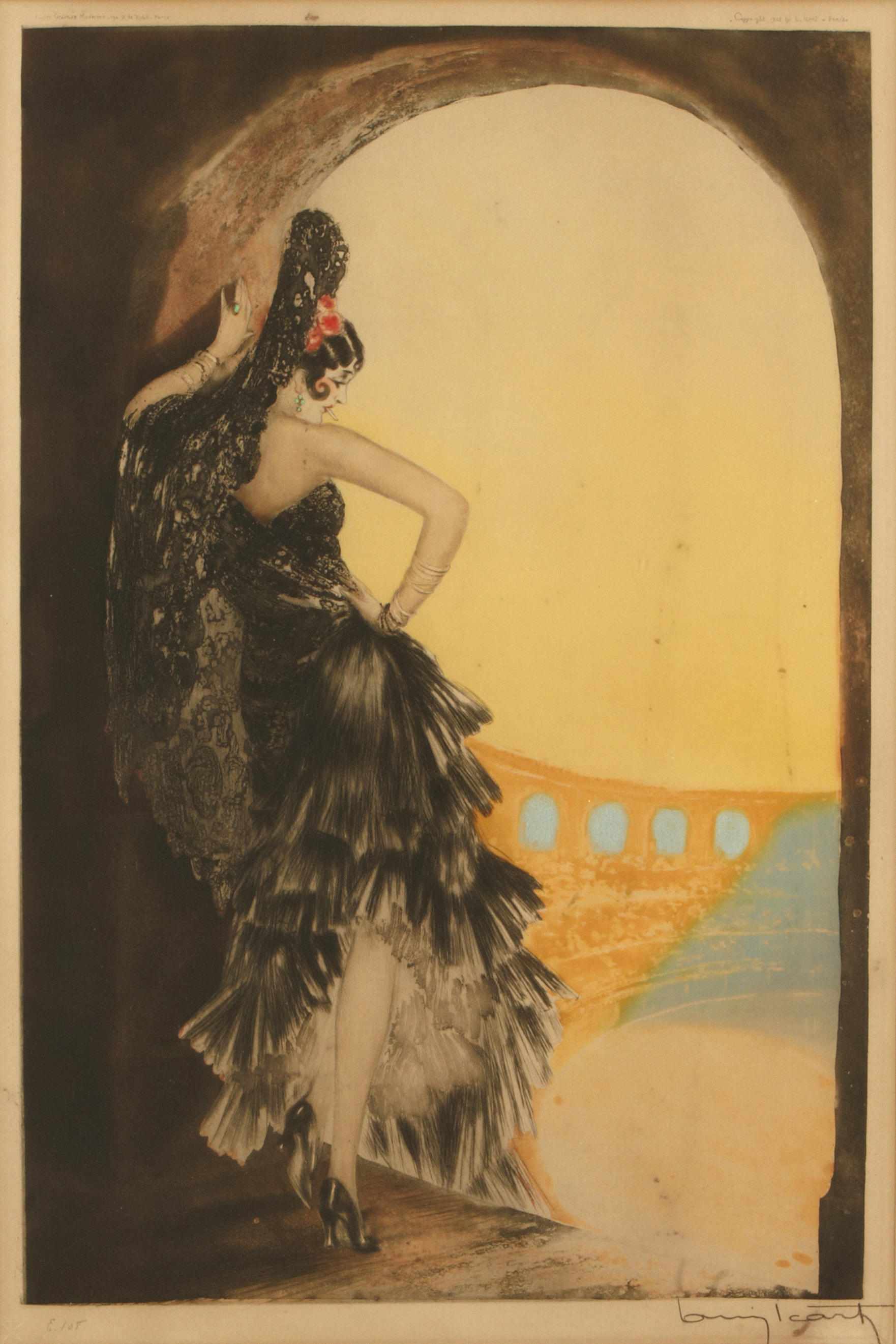 Appraisal: Louis Icart French - Seville H C I Etching and