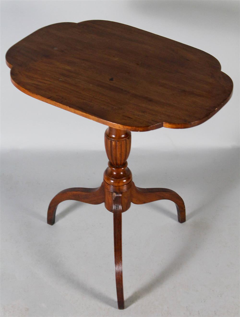 Appraisal: FEDERAL CARVED MAHOGANY TILT-TOP CANDLESTAND BALTIMORE MARYLAND first quarter th