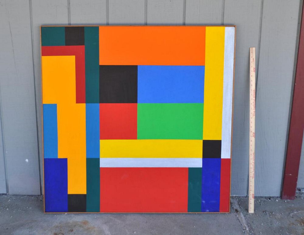 Appraisal: Fred Bull O C Abstract Geometric Composition American b signed