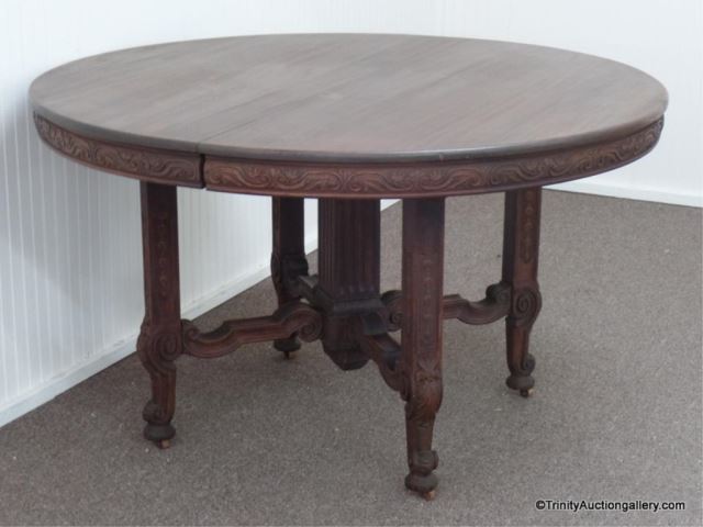 Appraisal: Antique Victorian Carved Mahogany Dining Table This is for a