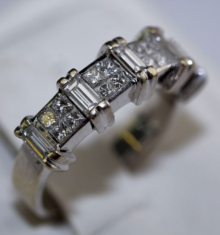 Appraisal: K White Gold ct TW Princess Cut Diamond Ring k