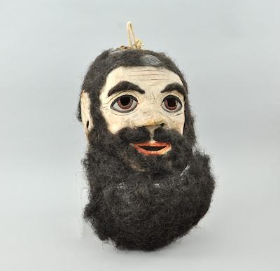 Appraisal: Odd Fellows Black Beard Lodge Mask Hand painted and hand