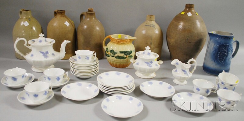 Appraisal: Thirty-three-piece English Chelseaware Partial Tea Service a Roseville Pottery Jug