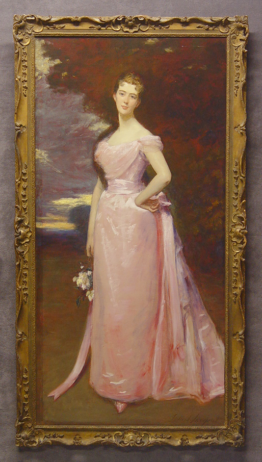 Appraisal: School of John Singer Sargent Full length oil on canvas