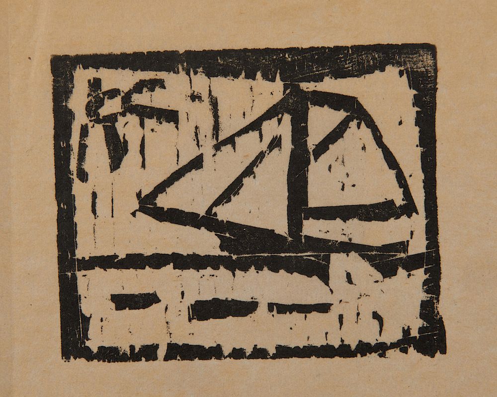 Appraisal: LYONEL FEININGER American German - Untitled Ship and Sun woodcut