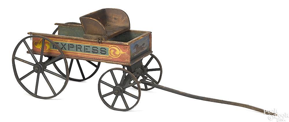 Appraisal: Child's painted Express wagon Child's painted Express wagon late th