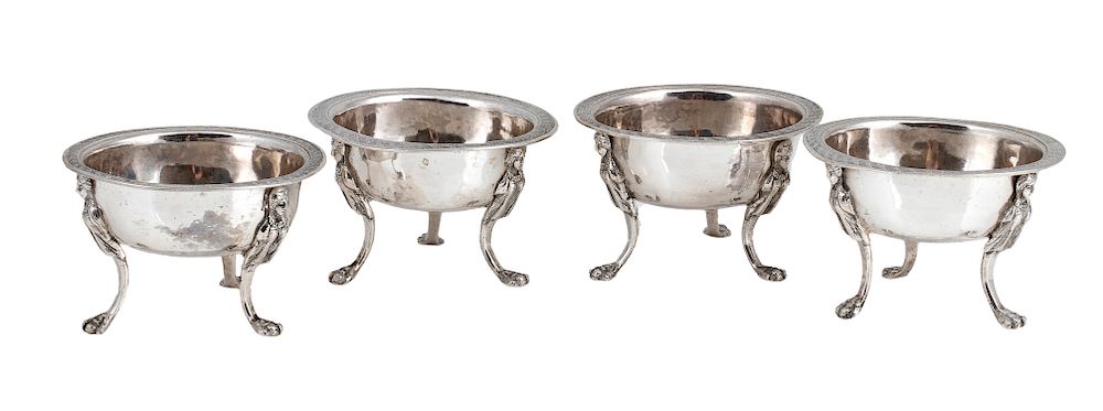 Appraisal: Four silver salt cellars - Naples - Angelo De Luca