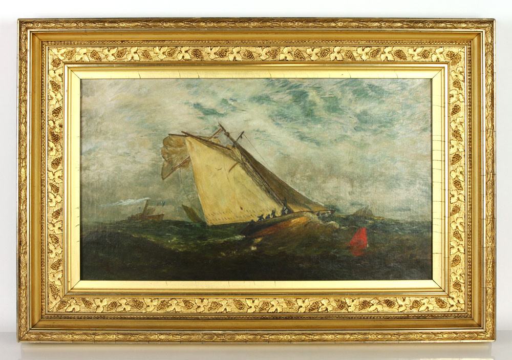 Appraisal: - th C American Ship at Sea O C th