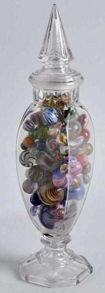 Appraisal: Apothecary Jar of Approximately Marbles Description This lot includes a