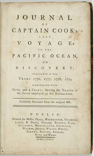 Appraisal: RICKMAN JOHN Journal of Captain Cook's Last Voyage to the