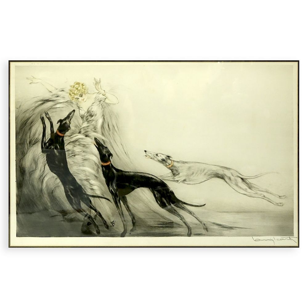 Appraisal: Louis Icart French - Drypoint Etching Louis Icart French -