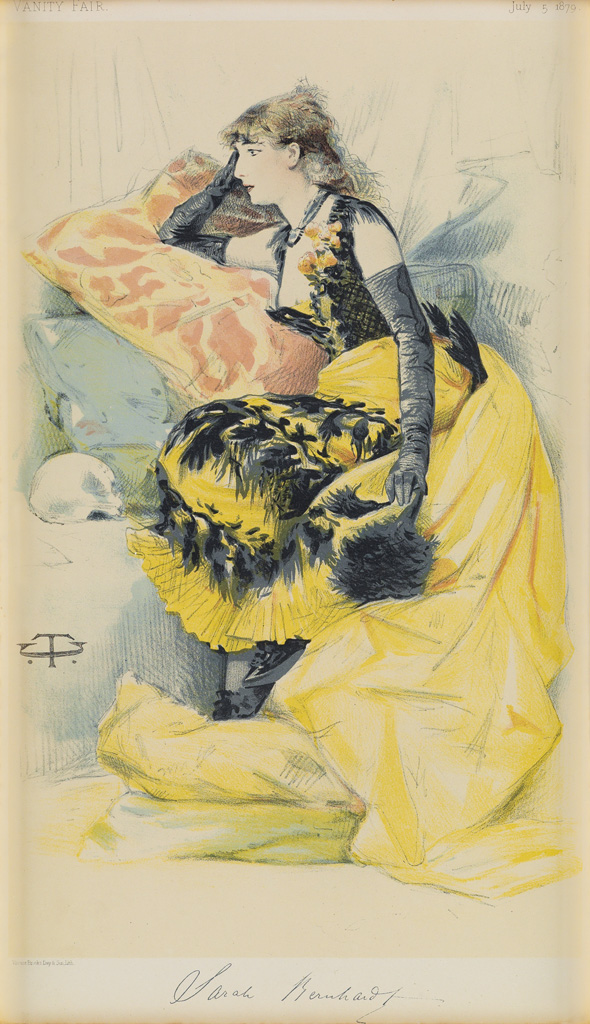 Appraisal: C T INITIALS UNKNOWN SARAH BERNHARDT VANITY FAIR x inches