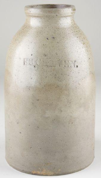 Appraisal: E S Craven NC Pottery Storage Jar tall th century