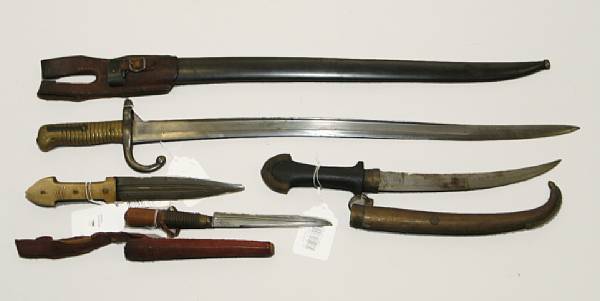 Appraisal: A lot of four edged weapons Including a French Model