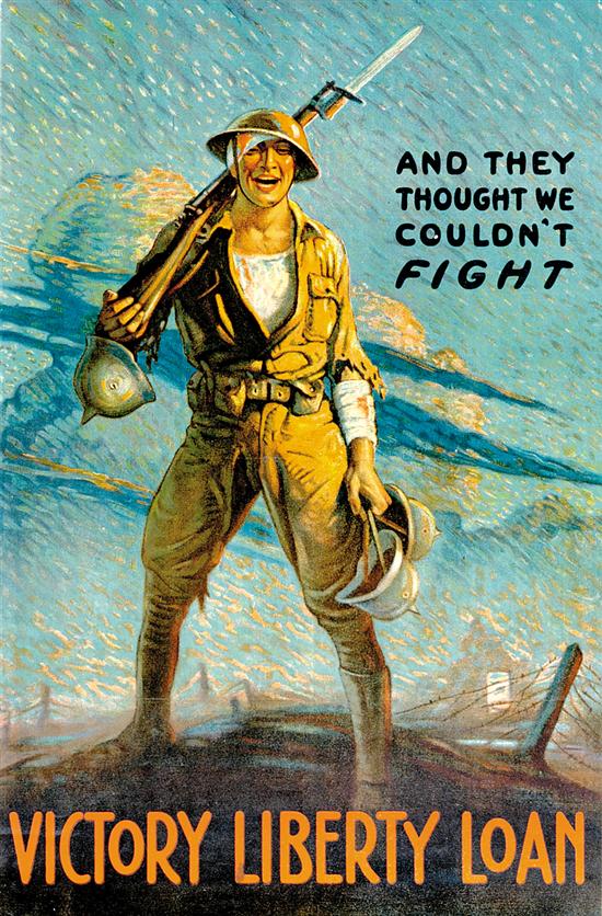 Appraisal: World War I propaganda posters American circa - OUR BOYS