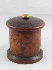 Appraisal: Treen An early th century lignum vitae string box with