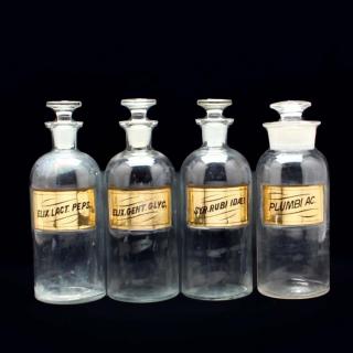 Appraisal: Four Apothecary Bottles W Tatum Co late th century three