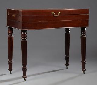 Appraisal: English Carved Mahogany Bagatelle Table late th c the fielded