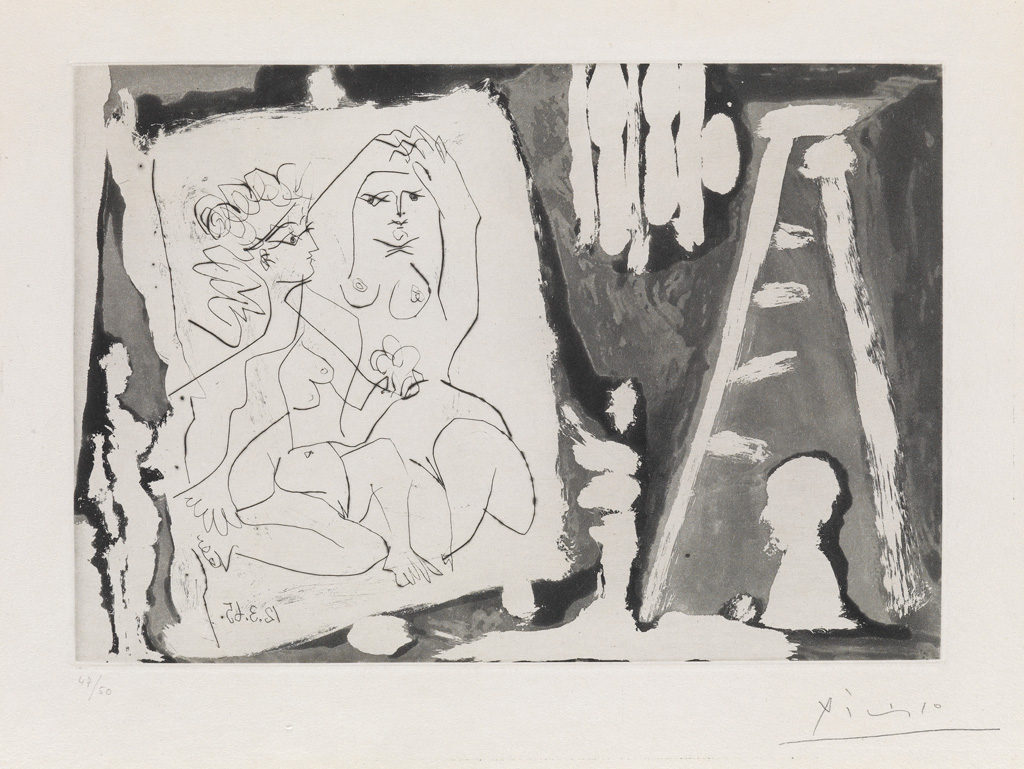 Appraisal: PABLO PICASSO Dans l'Atelier Aquatint and drypoint x mm x