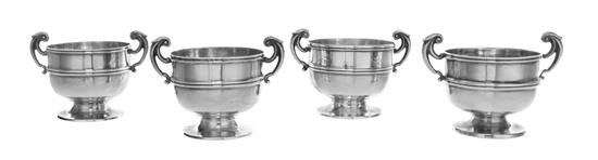 Appraisal: Sale Lot A Set of Four Edwardian Silver Salts George