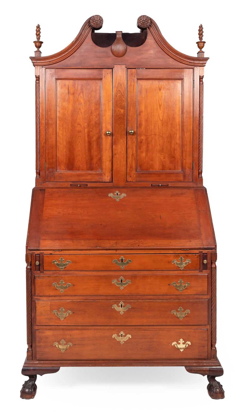 Appraisal: CHIPPENDALE SLANT-LID SECRETARY DESK LATE TH CENTURY HEIGHT WIDTH DEPTH