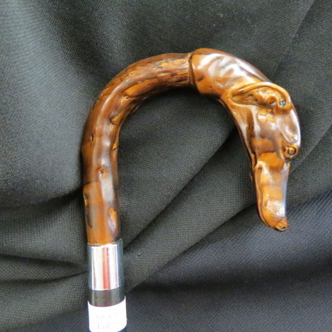 Appraisal: Figural Dog Head Cane long