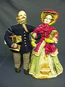 Appraisal: PAIR NIADA NEEDLE SCULPTURE DOLLS Needle sculpture man and woman