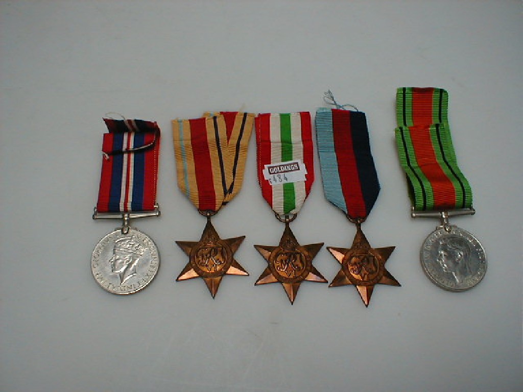 Appraisal: WWII medal group comprising the Defence medal War medal -