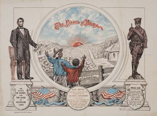 Appraisal: A CONTROVERSIAL PRINT MILITARY The Dawn of Hope Broadside chromolithograph