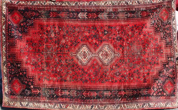 Appraisal: Fine Persian tribal rug ' x ' Good condition EST