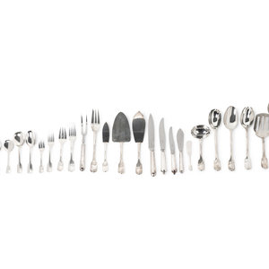 Appraisal: A Puiforcat Silver Flatware Service in the Louvois Pattern Comprising