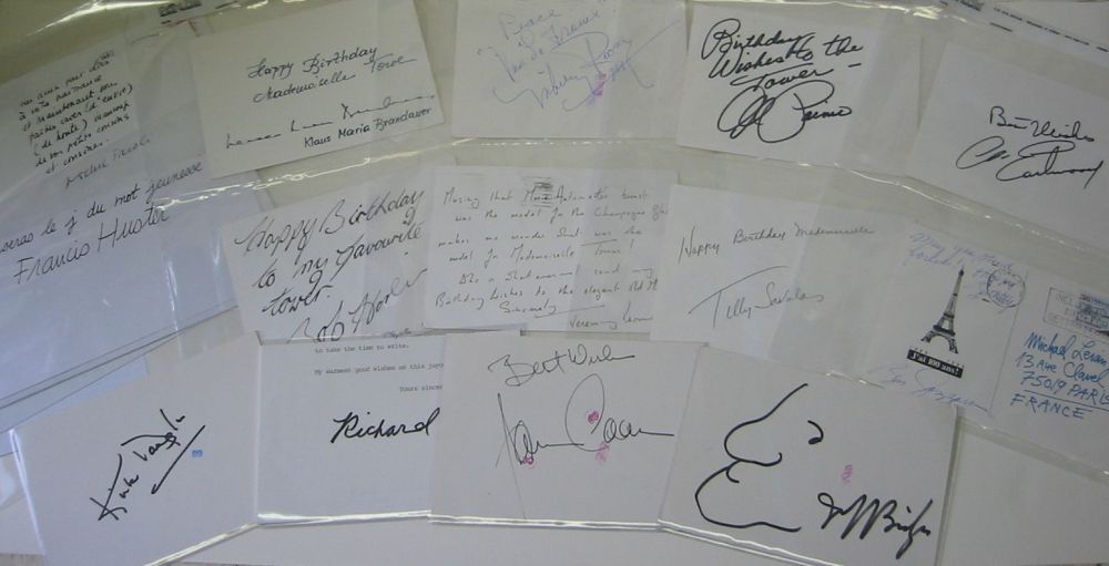 Appraisal: ACTORS Group of cards each Signed or Signed and Inscribed