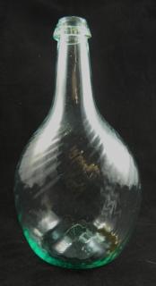 Appraisal: th c hand-blown aqua glass decanter ''