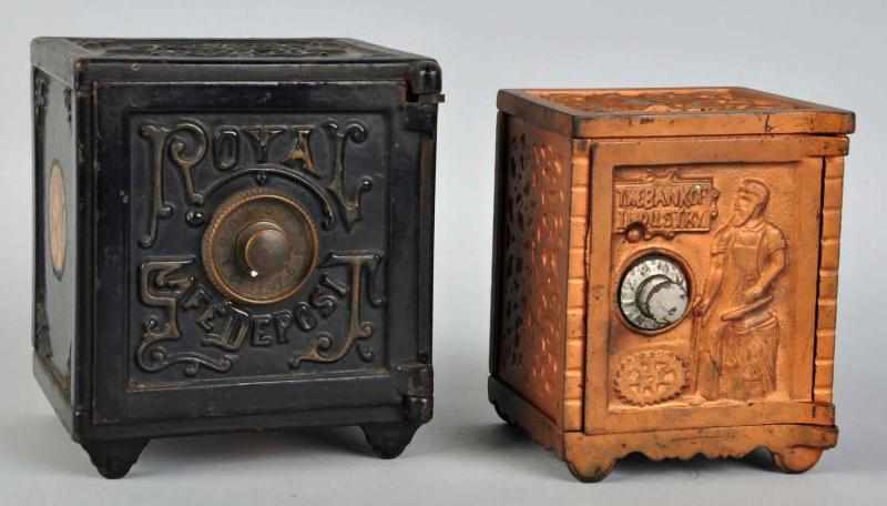 Appraisal: Lot of Cast Iron Safe Banks Includes the World Deposit