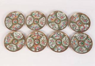 Appraisal: SET OF EARLY ROSE MEDALLION PLATES SET OF EARLY ROSE