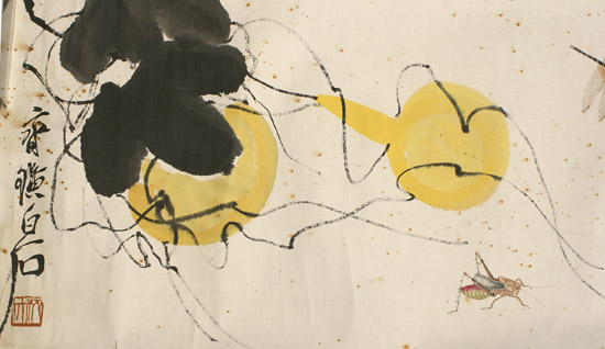 Appraisal: Manner of Qi Baishi Chinese th Century Flowers Fruit and