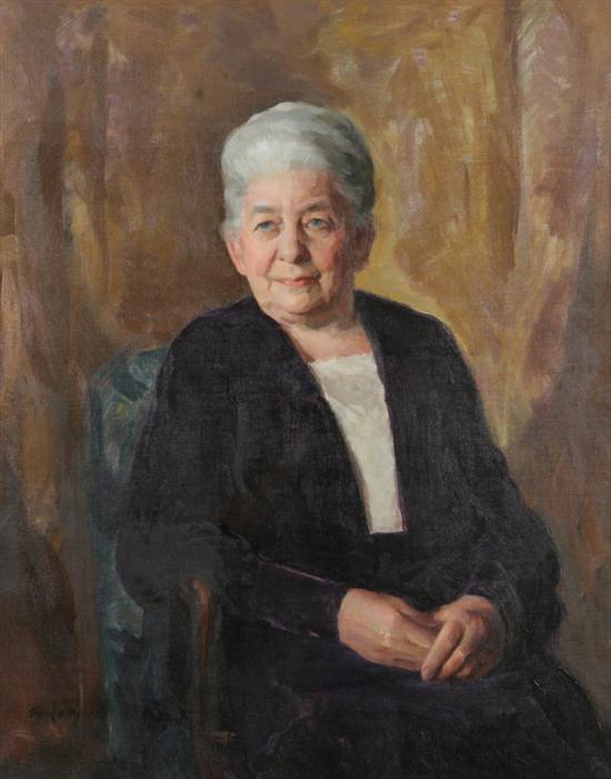 Appraisal: FRANK H MYERS American - PORTRAIT OF GRANDMOTHER signed and