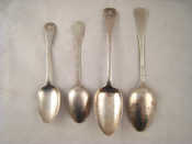 Appraisal: A pair of silver Old English and shell tablespoons and