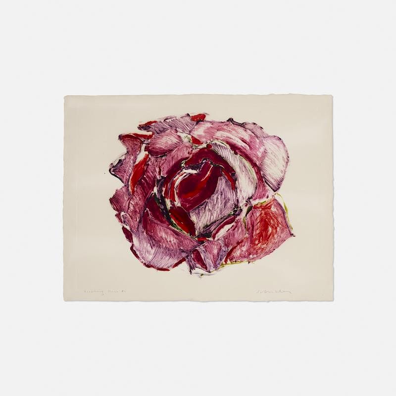 Appraisal: Fritz Scholder Floating Rose Fritz Scholder Floating Rose c monotype