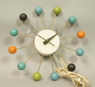 Appraisal: GEORGE NELSON Ball Wall Clock HOWARD MILLER labe GEORGE NELSON