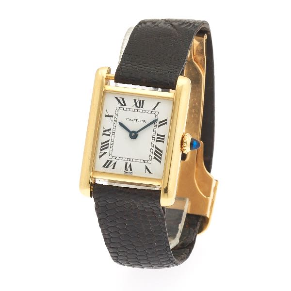 Appraisal: CARTIER K GOLD LADIES' TANK WATCH x mm appx for