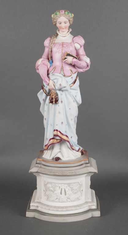 Appraisal: German painted bisque porcelain figure of a young beauty late